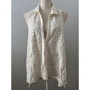 NEW Anthropologie Forever That Girl Eyelet Blouse Sz Small Boho Festival